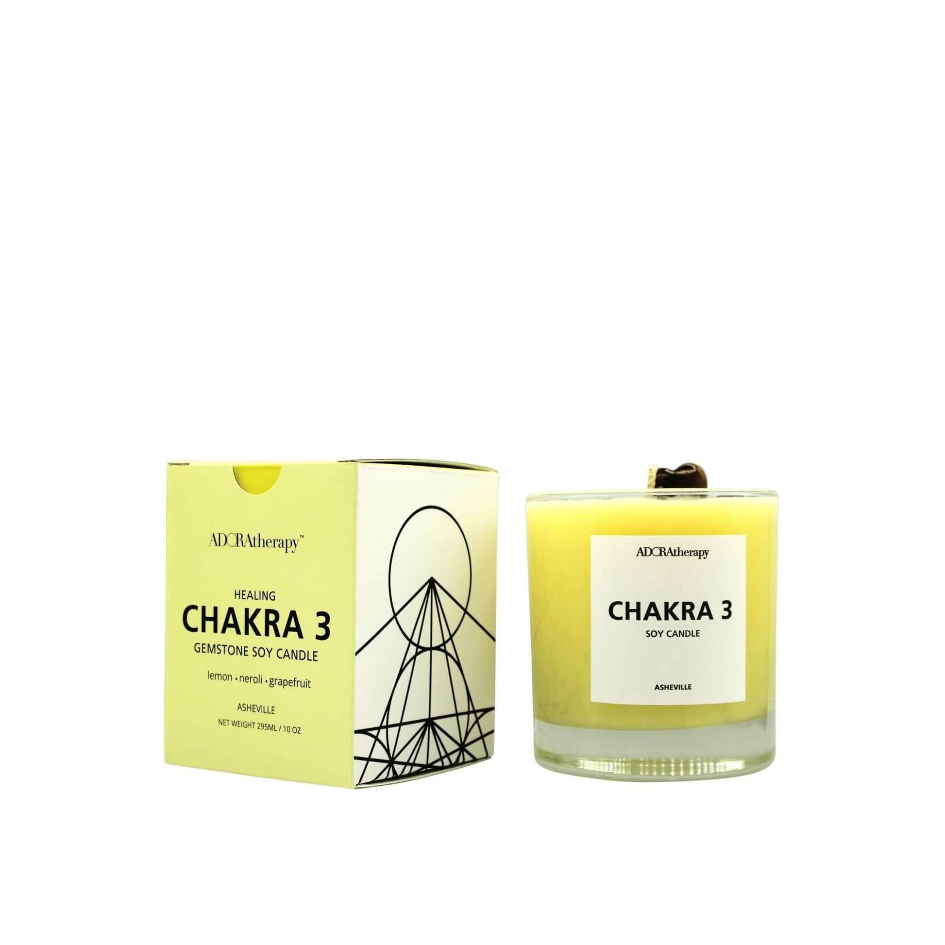 Chakra 3 Tiger Eye Gemstone Candle - Emily Zen Goddess