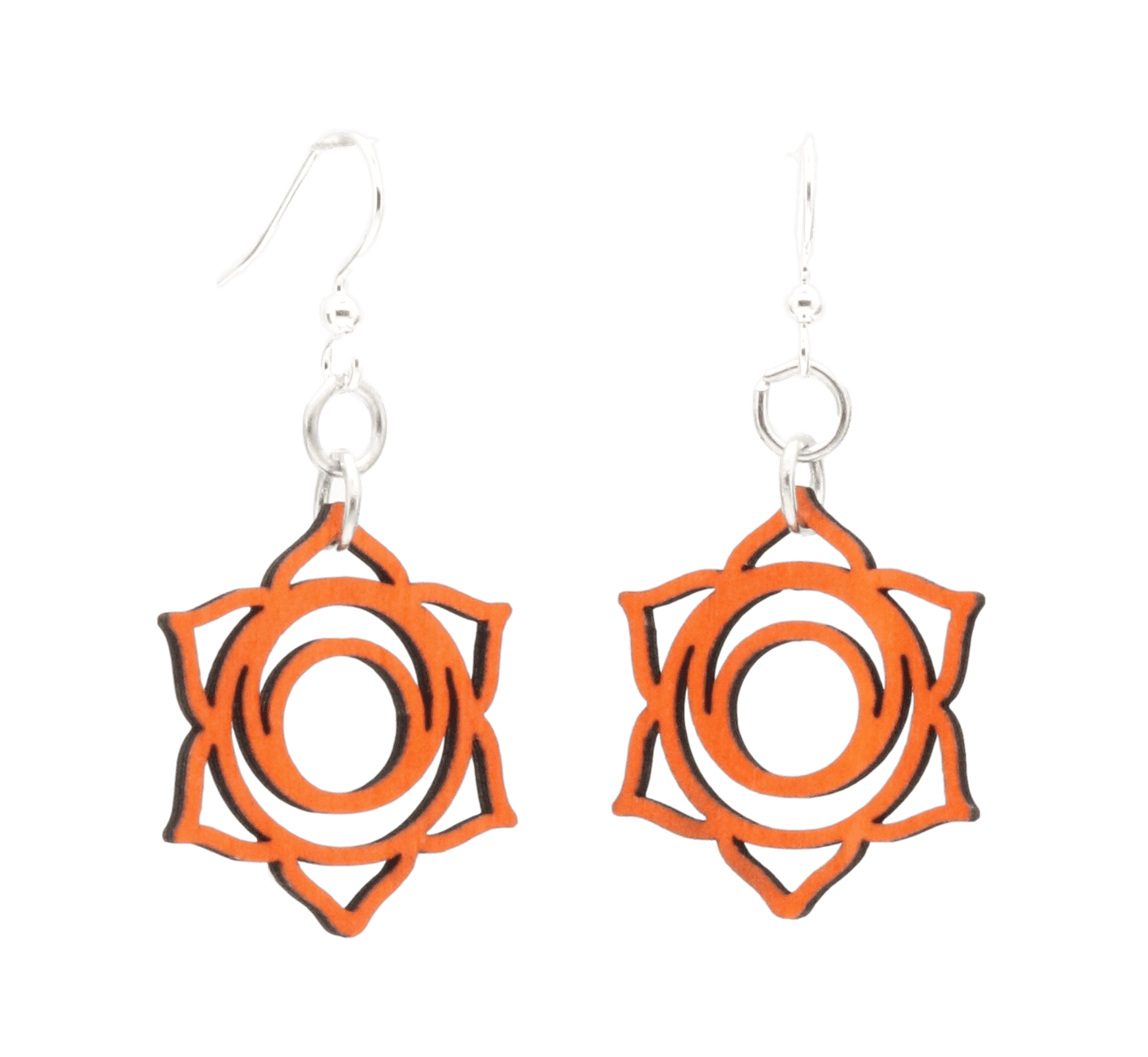 Svadhishthana Chakra Wood Earrings #1635 - Emily Zen Goddess
