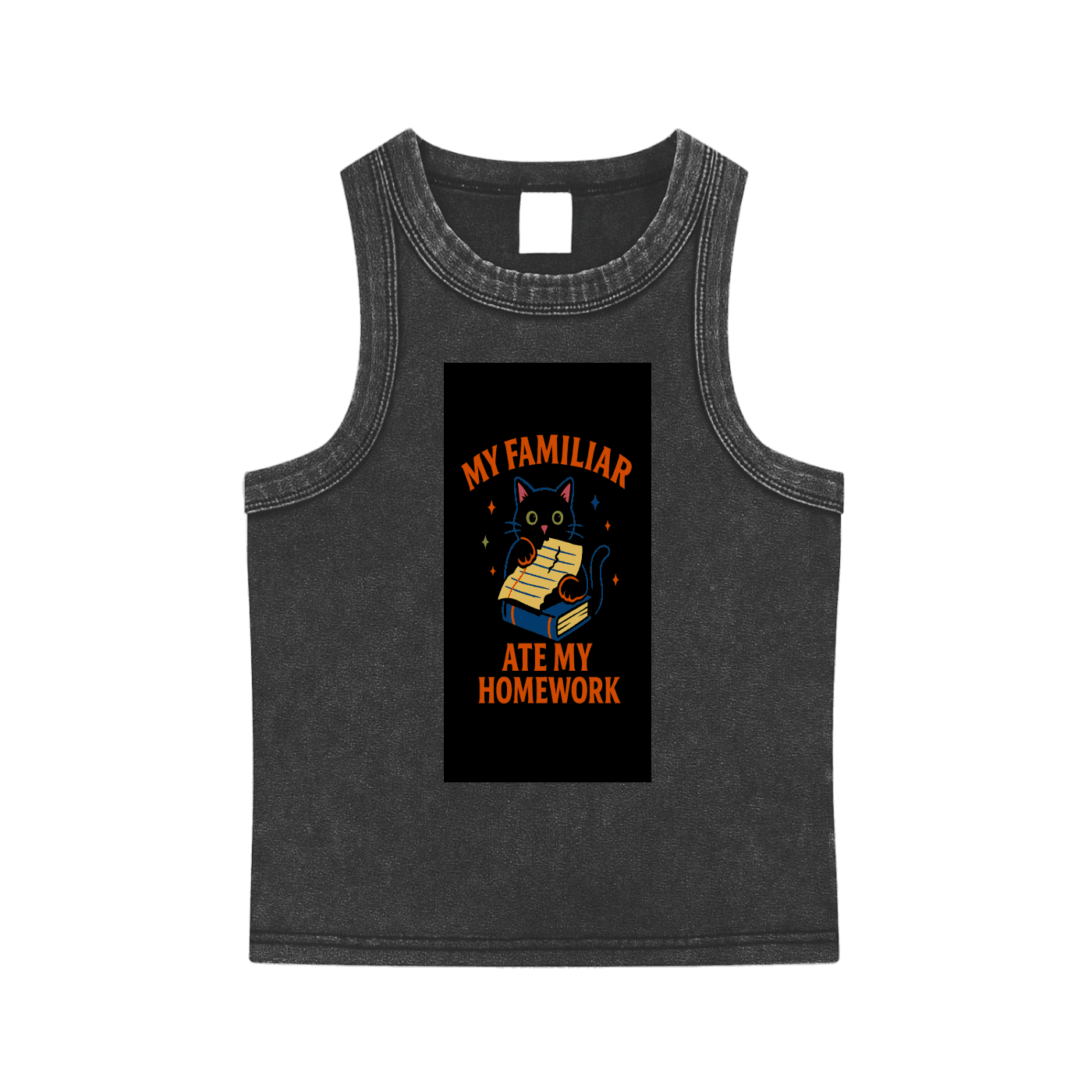 tank top t-shirt "my familiar ate my homework"