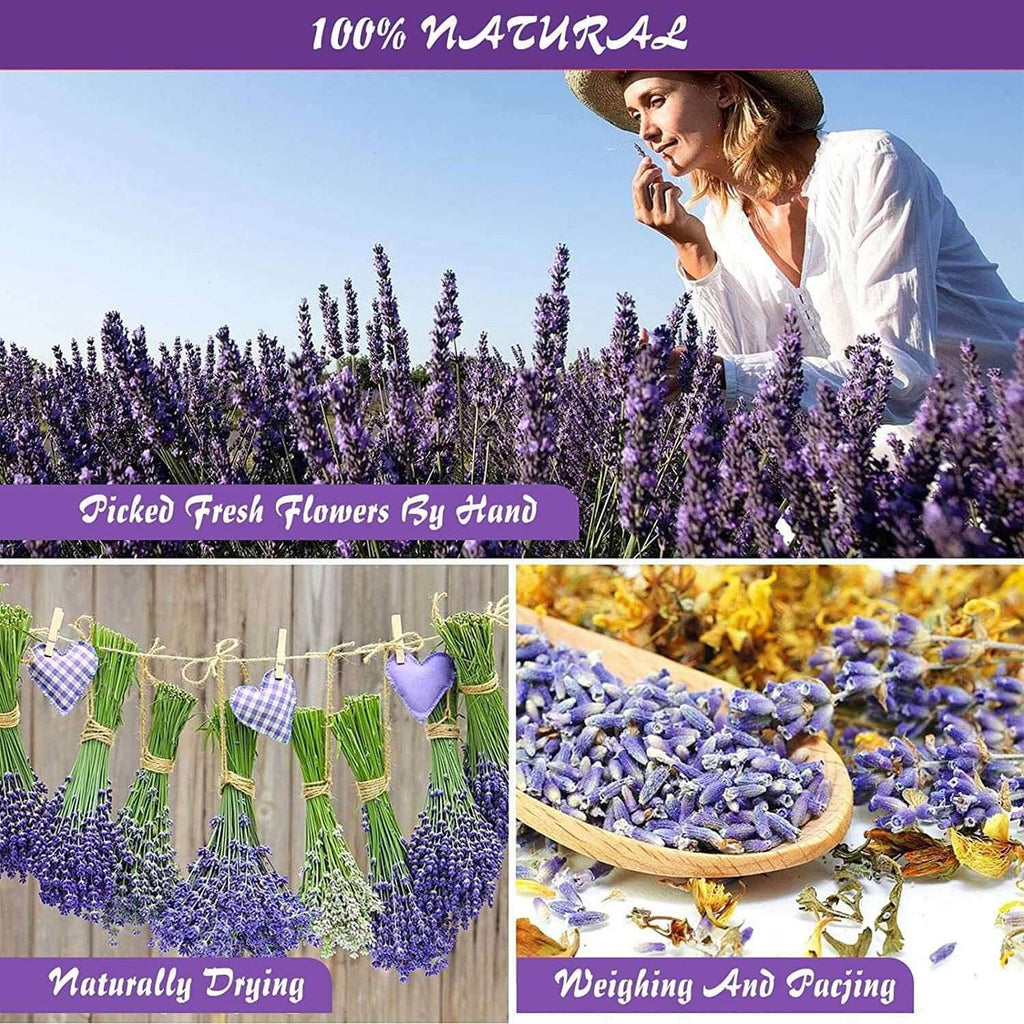 24 Bags Dried Flowers,100% Natural Dried Flowers Herbs Kit for Soap Making, DIY Candle Making,Bath - Include Rose Petals,Lavender,Don'T Forget Me,Lilium,Jasmine,Rosebudsand More - Emily Zen Goddess