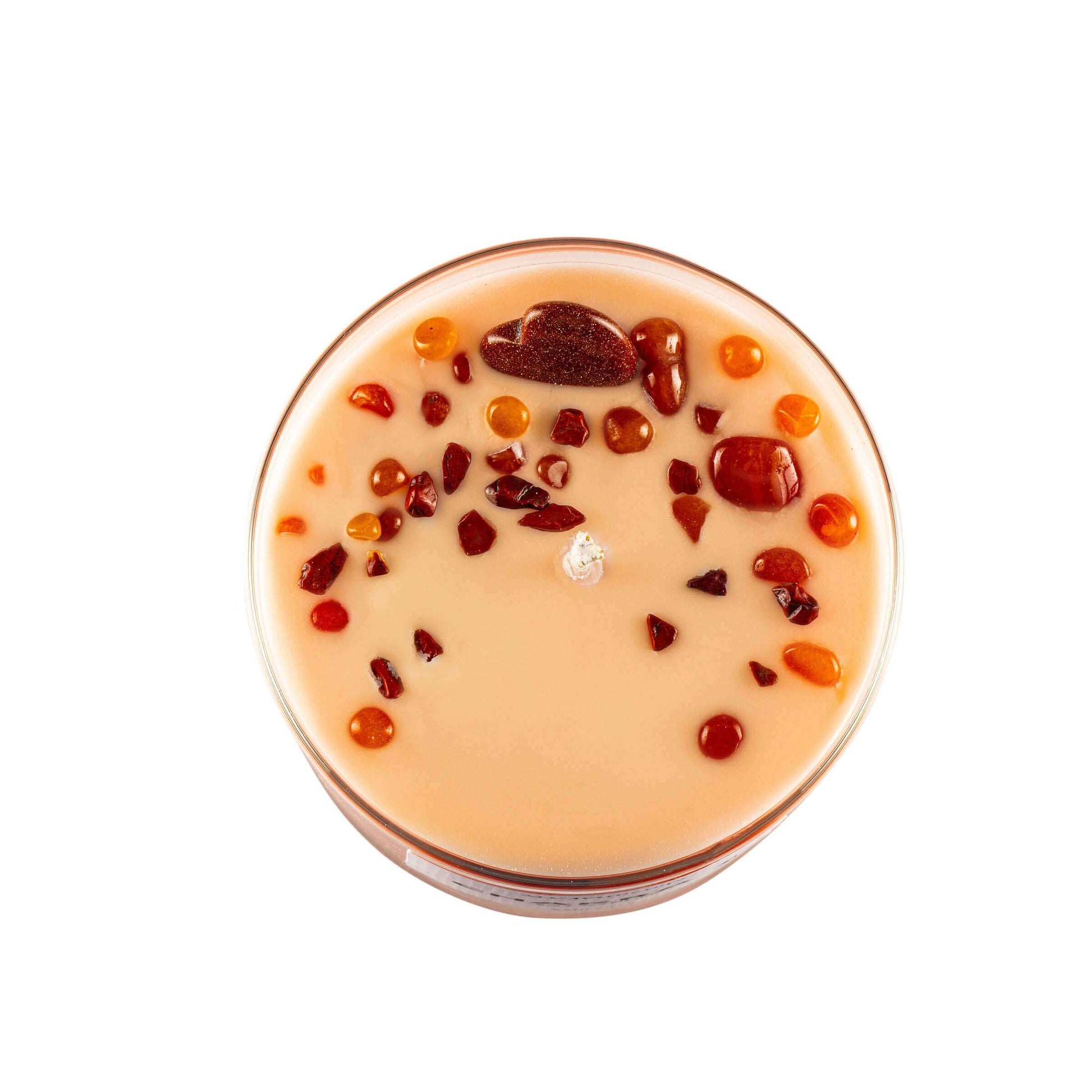 Chakra 2 Sunstone Gemstone Candle - Emily Zen Goddess