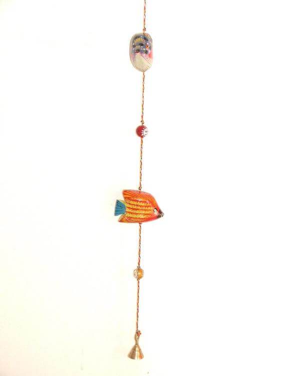 OMSutra Handcrafted Wooden Prosperity Animal hanging brass Bells - Emily Zen Goddess