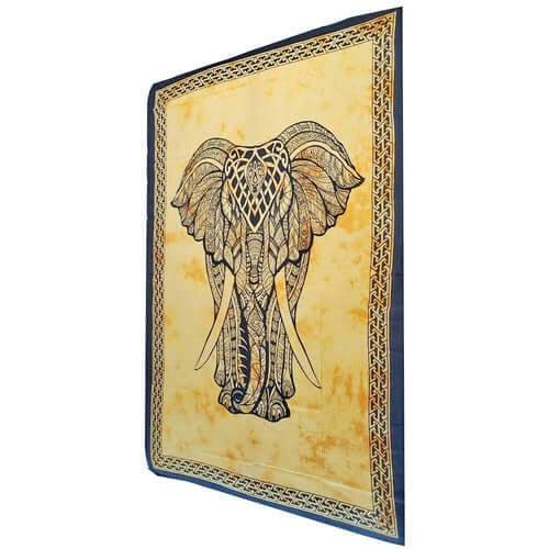 Indian Bohemian Elephant Tapestry Psychedelic Wall Hanging Decoration - Emily Zen Goddess