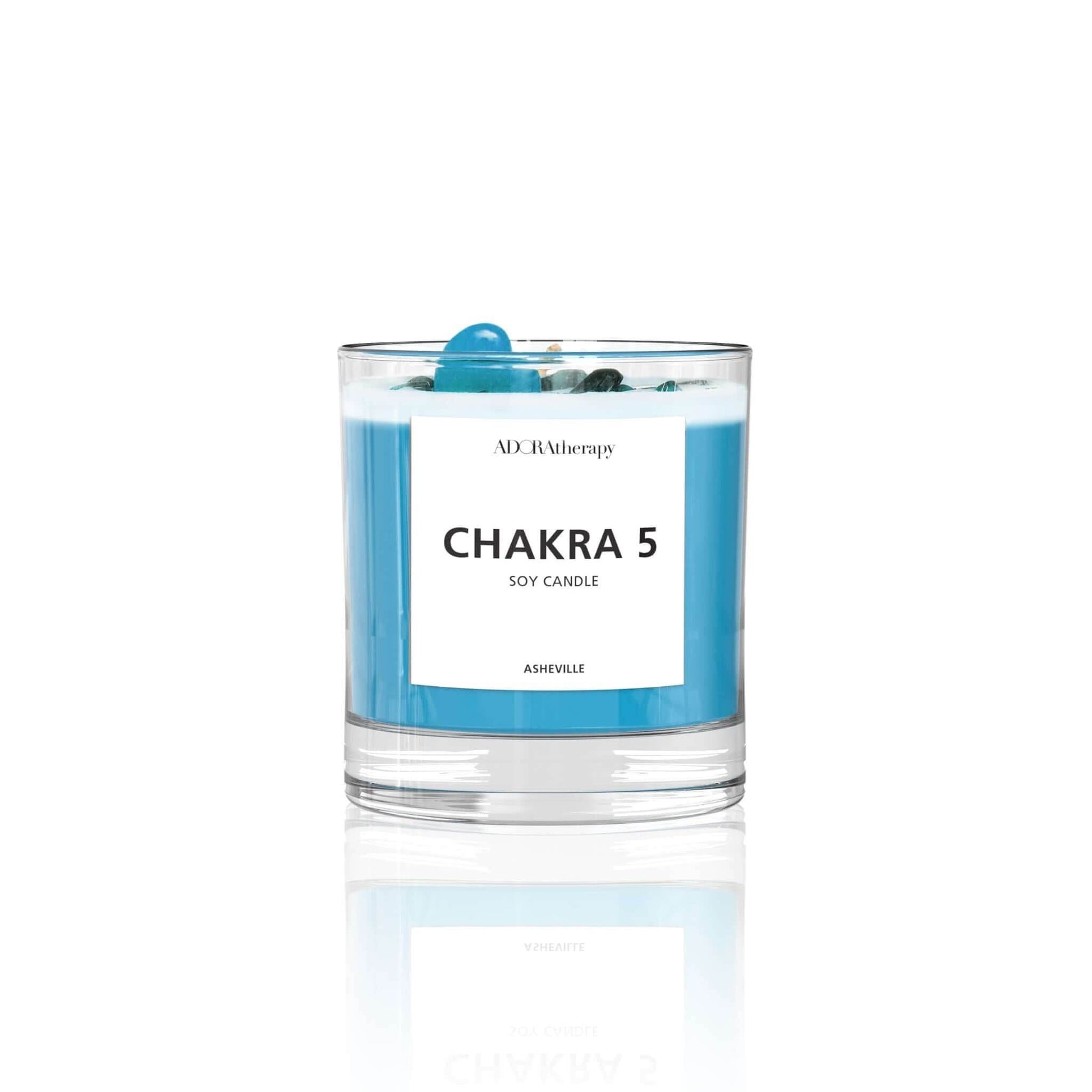Chakra 5 Lapis Lazuli Gemstone Candle - Emily Zen Goddess
